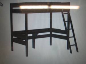 loft bed with desk and ladder color...
