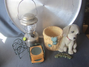 lot 75 image: Lantern, Planter, Coasters
