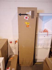 lot 13 image: Hampton Harbor 23 in. W x 13 in. D x 67-12 in. H Corner Linen Cabinet in White by Home Decorators Collection