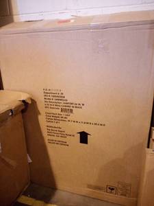 lot 46 image: Lamport 26 in. W x 32 in. H Wall Cabinet in White by Home Decorators Collection