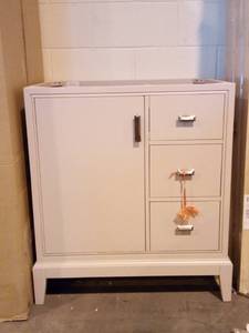 lot 53 image: Shaelyn 30 in. W x 21.75 in. D Vanity Cabinet Only in Rainy Day by Home Decorators Collection