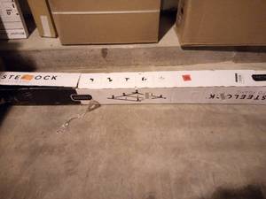 lot 78 image: Steel Wedge Lock Metal King Bed Frame with Rug Rollers by Brookside