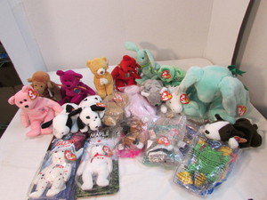 lot 55 image: Beanie Plush Toys