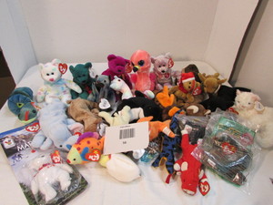 lot 56 image: Beanie Plush Toys