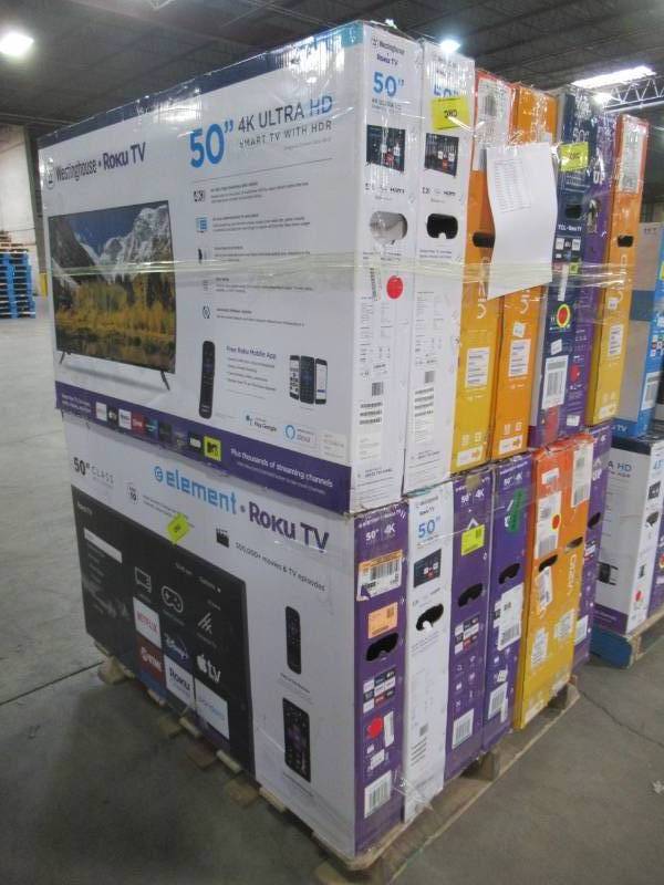 lot 3 image: UNTOUCHED Wholesale Pallet of 50 Smart Ultra HD TVs - $ 4,022.87 RETAIL VALUE - SOLD AS IS