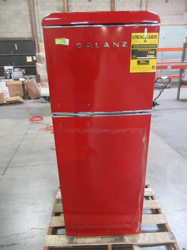 Galanz Retro Refrigerator, 10.0 Cu Ft, Red