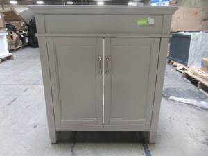 lot 211 image: Home Decorators Collection Ashburn 31 in. W x 22 in. D Vanity Cabinet in Grey ASGRA3021-SST
