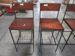 lot 220 image: 4 Stools - Progressive Furniture Sawyer 36 in. Java Pine Counter Stools A103-43