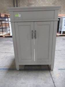 lot 223 image: Home Decorators Collection Ashburn 24 in. W x 21.63 in. D Vanity Cabinet in Grey ASGRA2421