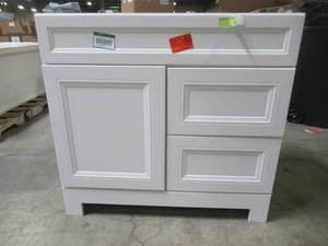 lot 229 image: Home Decorators Collection Sedgewood 36-12 in. W Bath Vanity in White PPLNKWHT36D