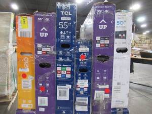 lot 4 image: UNTOUCHED Wholesale Pallet of 43 50 & 55 Smart Ultra HD TVs - $ 3,469.88 RETAIL VALUE - SOLD AS IS