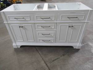 lot 102 image: Windlowe 60 in. W x 22 in. D x 35 in. H Bath Vanity Cabinet - Missing Top, Slight Scratches.