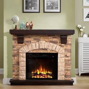 lot 107 image: 45 in. Freestanding Electric Fireplace in Tan, FFP20101.