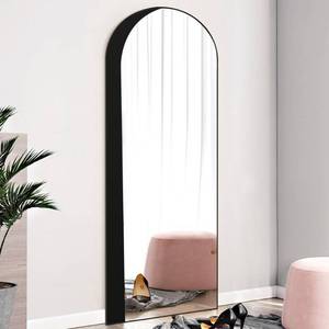 lot 115 image: Pexfix 65 in. x 22 in. Modern Archway Shape Framed Black Standing Mirror Full Length Floor Mirror with Shadow, US-LJ163PS018-BK