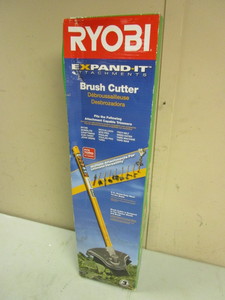 lot 217 image: RYOBI EXPAND-IT ATTACHMENTS BRUSH CUTTER, W 8 HEAVY-DUTY STEEL TRI-ARC BLADE