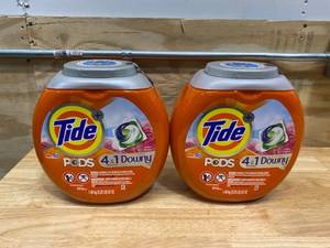 lot 57 image: TIDE Lot of 2-  4 in 1 Downy PODS (52 oz each). April Fresh Scent