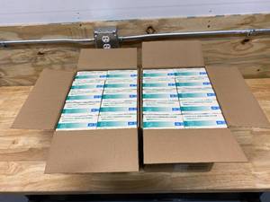 lot 74 image: Lot of 2 Cases of-  Clear Vinyl Disposable Gloves Size Medium.  10 Boxes Per Case,1000 PCS Per Case