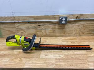 lot 79 image: RYOBI 24 in. 40-Volt Lithium-Ion Cordless Battery Hedge Trimmer (Tool Only)