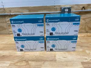 lot 120 image: ECOSMART Lot of 4 Cases of-  65-Watt Equivalent BR30 Dimmable LED Light Bulb, Daylight (6 bulbs per case)