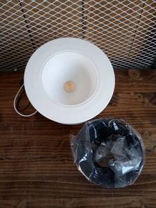 lot 8 image: 6 in. Ultra Low Glare Deep Baffle Color Selectable Integrated LED Recessed Lighting Trim Dimmable 670 Lumens Wet Rated by Commercial Electric