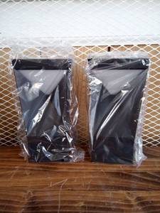 lot 11 image: Black Integrated LED Wall Lantern Sconce Solar Wall Light (2-Pack) by Hampton Bay