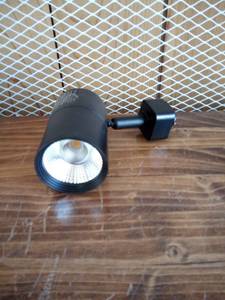 lot 16 image: 1-Light Black Integrated LED Mini-Cylinder Linear Track Lighting Head by Hampton Bay