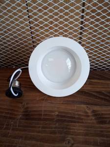 lot 25 image: 4 in. Color Selectable CCT Integrated LED Recessed Light Trim with Night Light Feature 625 Lumens Dimmable by Commercial Electric