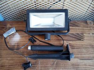 lot 43 image: Low Voltage Black Outdoor Integrated LED Landscape Flood Light with 3 levels of intensity by Hampton Bay