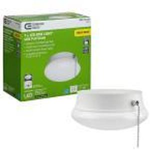lot 73 image: Spin Light 7 in. LED Flush Mount Ceiling Light with Pull Chain 830 Lumens 11.5 Watts 4000K Bright White No Bulbs