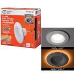 lot 91 image: 6 in. Selectable CCT Integrated LED Recessed Light Trim with Night Light Feature 670 Lumens 11-Watt Dimmable