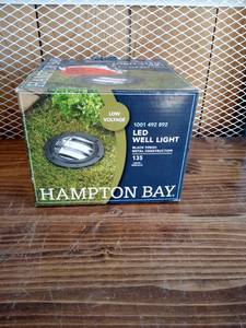 lot 155 image: Low-Voltage Black Outdoor Integrated LED Landscape Well Light