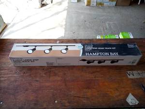 lot 148 image: 3-Light 44 in. Black R30PAR30 Large-Step Linear Track Lighting Head Kit