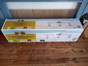 lot 168 image: 2 ft. 3-Light Brushed Steel LED Track Lighting Kit by Hampton Bay
