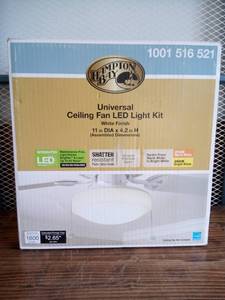 lot 173 image: 11 in. Warm and Bright White Light Universal LED Ceiling Fan Light Kit