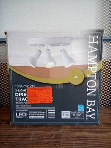 lot 179 image: 10 in. 3-Light White Integrated LED Ceiling Fixture