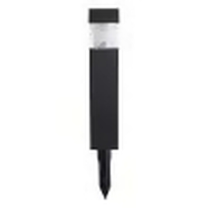 lot 181 image: Solar Black Outdoor Integrated LED Landscape Plastic Square Bollard (6-Pack) by Hampton Bay