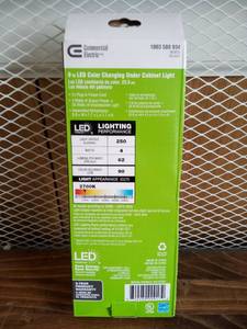 lot 189 image: Commercial Electric 9 LED Color Changing Under Cabinet Light Adjustable