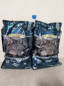 2 BAGS Blue Buffalo Wilderness Chicken Recipe Grain-Free Dry Dog Food