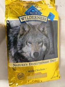 1 BAG OF Blue Buffalo Wilderness Healthy Weight Chicken Recipe Grain-Free Dry Dog Food