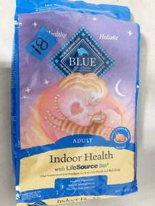1 BAG Blue Buffalo Indoor Health Chicken & Brown Rice Recipe Adult Dry Cat Food