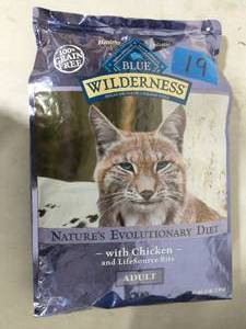 1 BAG OF Blue Buffalo Wilderness Chicken Recipe Grain-Free Dry Cat Food