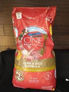 1 BAG OF Purina ONE SmartBlend Lamb & Rice Adult Formula Dry Dog Food