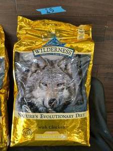 2 BAGS OF Blue Buffalo Wilderness Healthy Weight Chicken Recipe Grain-Free Dry Dog Food