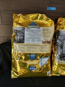 2 BAGS OF Blue Buffalo Wilderness Healthy Weight Chicken Recipe Grain-Free Dry Dog Food