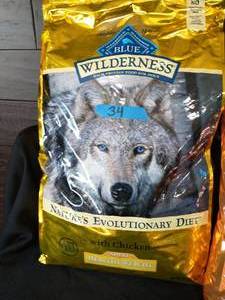 1 BAG Blue Buffalo Wilderness Large Breed Chicken Recipe Grain-Free Dry Dog Food, 24-lb bag AND 1 BAG OF Blue Buffalo Wilderness Healthy Weight Chicken Recipe Grain-Free Dry Dog Food