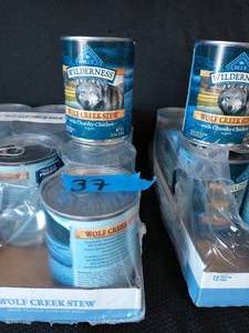 2 Blue Buffalo Wilderness Wolf Creek Stew Chunky Chicken Stew Grain-Free Adult Canned Dog Food, 12.5-oz, case of 12