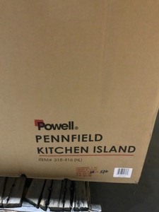lot 1 image: POWELL COMPANY NATURAL PENNFIELD BLACK KITCHEN ISLAND GRANITE TOP. SEE PICTURES