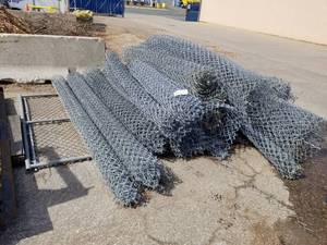lot 304 image: Lot of (Approximately 10) Chain Link Fencing  with One Gate (rolls)