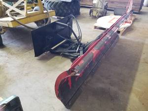 lot 215 image: Pro-Plow Straight Snowplow 76  with Mounting Plate and Hydraulic Lines