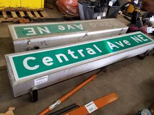 lot 213 image: Central Ave NE Lighted Street Sign 9Lx 1-12H